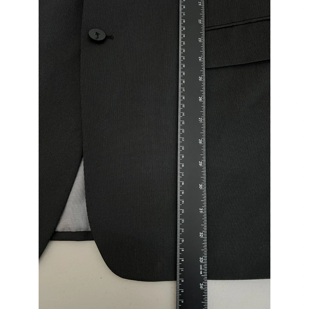 Marc Ecko 42L Black Suit Jacket Sport Coat Blazer Formal